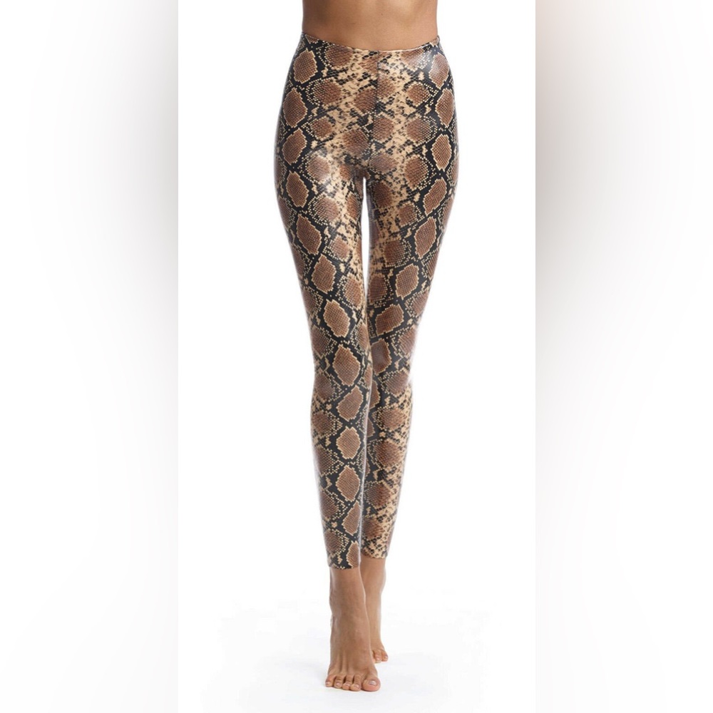 Commando Faux Leather Animal Print Legging